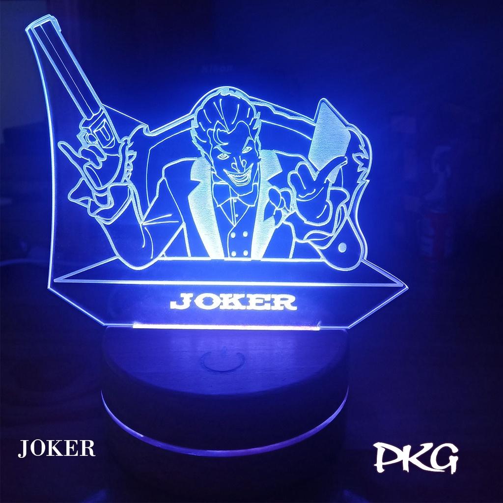 Đèn Ngủ Led 3D tướng JOKER Liên Quân Arena Of Valor cảm ứng có điều khiển từ xa nháy 16 màu 4 chế độ nháy