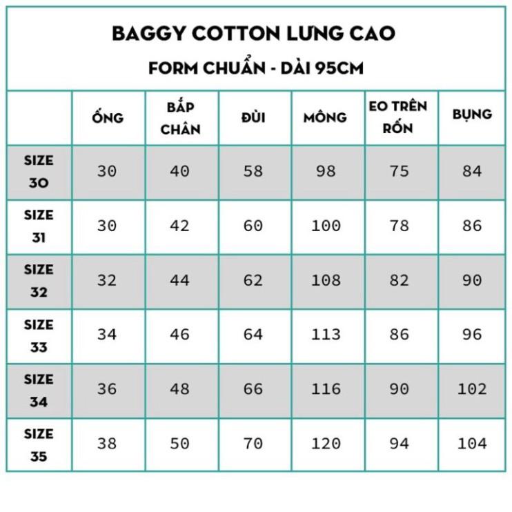 Quần Baggy Basic Form Đẹp, 4 Màu Siêu Tây, Lưng Cao, Không Giãn