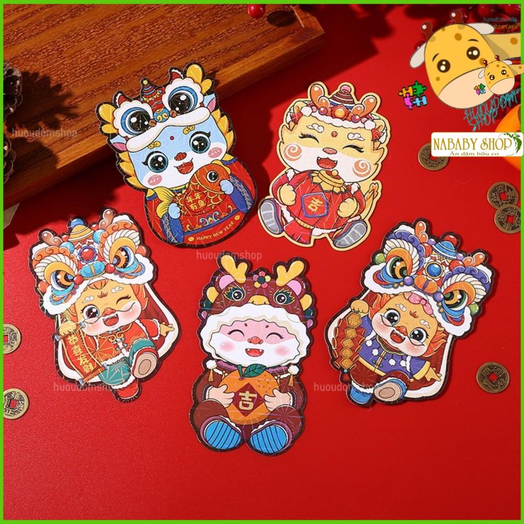 [Mẫu mới] Bao lì xì tết hoạt hình phản quang loại xịn, tết lì xì chibi 2024, lì xì 2024 bán chạy