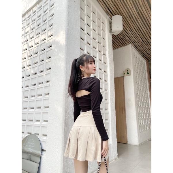 CROPTOP YẾM LIỀN ÁO CUT OUT LƯNG (MH12