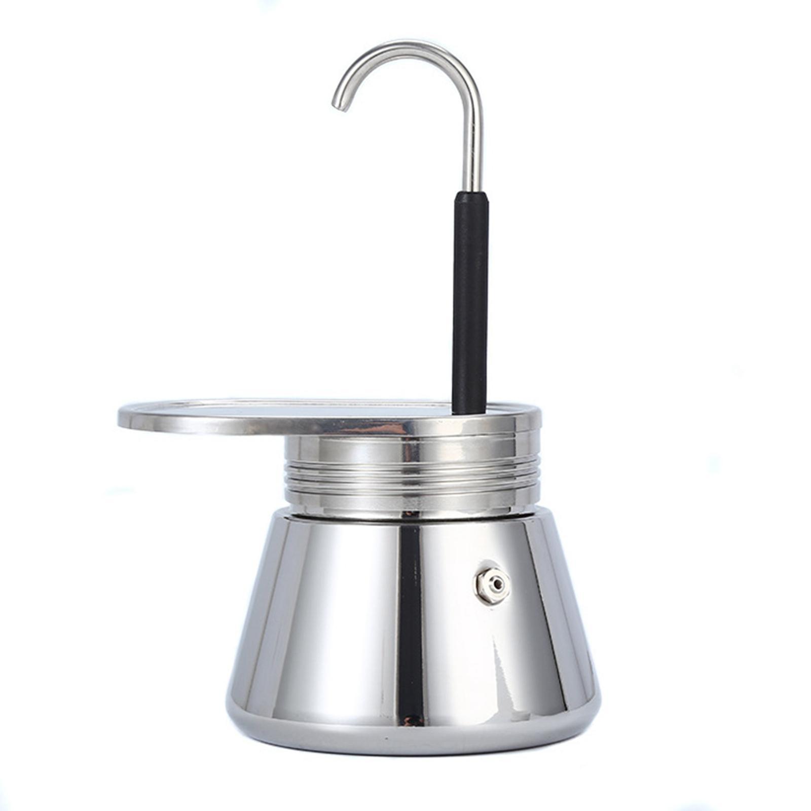 Camping Italian Style Moka Stovetop Espresso Maker Stainless Steel Durable.