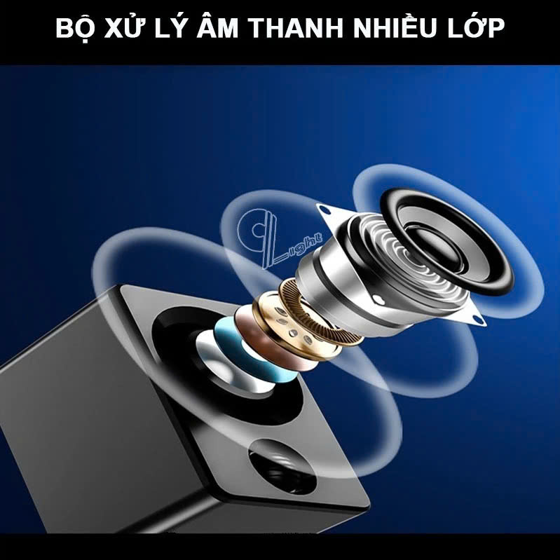 Loa vi tính để bàn SUPER BASS cực đã dòng loa cao cấp cho laptop, pc, điện thoại MÀU ĐEN - Hàng Chính Hãng
