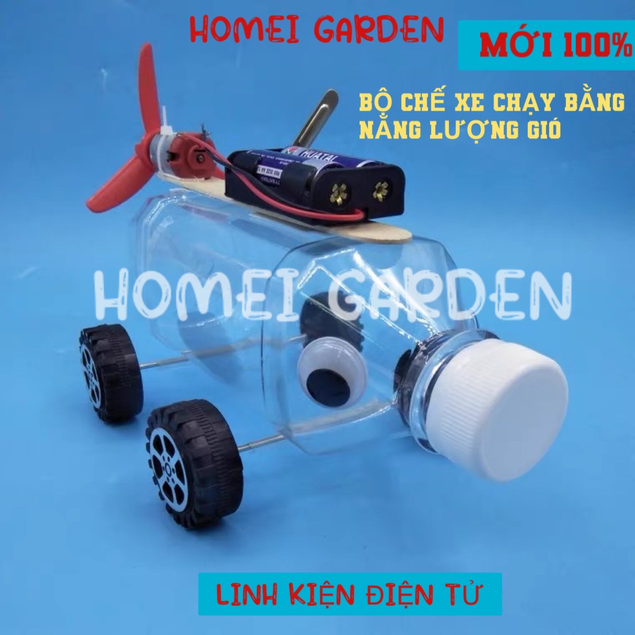 Đồ Chơi Thông Minh Steam DIY Xe Ô Tô Chạy Bằng Năng Lượng Gió Cho Trẻ - HM0178