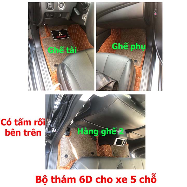 Thảm sàn 5D 6D cho xe 5 chỗ Audi A8 2007 không mùi, không thấm nước, phủ kín 90% sàn xe