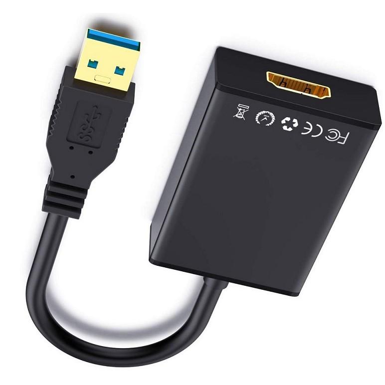 Cáp chuyển đổi từ USB to HDMI (Full HD, 1080) Đen/Trắng