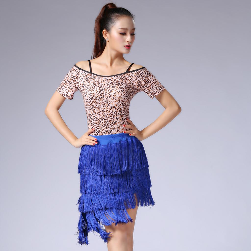 Latin Ballroom Dance Short Sleeve Dance Tops Practice Costume