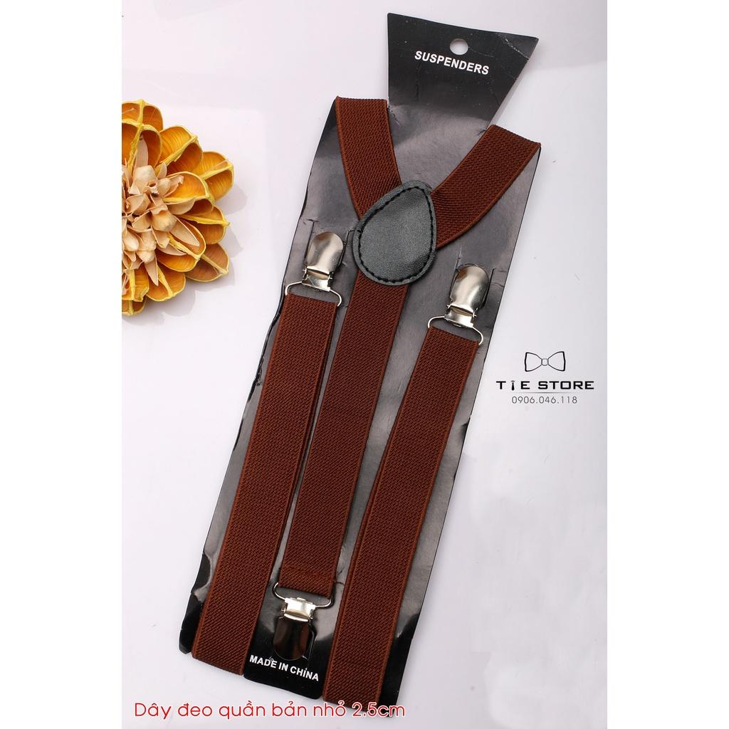 Dây đeo quần nam chữ y bản nhỏ 2.5cm chất thun co giãn, khóa kẹp