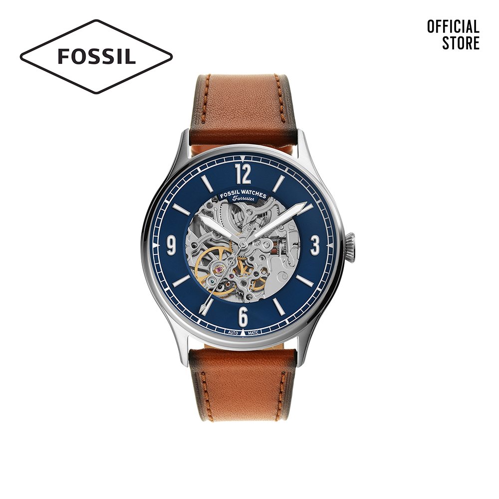 Đồng hồ nam FOSSIL Forrester dây da ME3179 - màu xanh dương