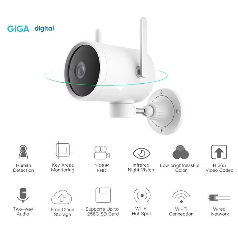 Camera an ninh ngoài trời IMILAB EC3 CMSXJ25A Hàng Chính Hãng Phạm vi quan sát 15 mét buổi đêm