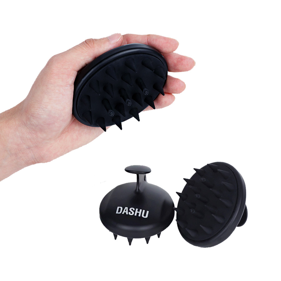 Lược gội đầu Dashu daily scaling sampoo brush, luoc goi dau làm từ Silicon kháng khuẩn, không thấm nước, chăm sóc, massage, làm sạch sâu, loại bỏ gầu, cặn bã bít lỗ chân lông, bảo vệ da đầu, chống các mầm bệnh, ngăn ngừa tích tụ nấm mốc.