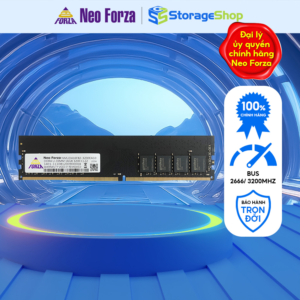 Bộ nhớ Ram vi tính Neo Forza 8GB UDIMM DDR4 bus 3200 - Hàng chính hãng