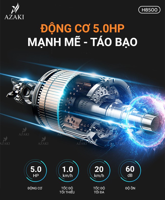 Máy Chạy Bộ Cao Cấp Azaki Helios H8500