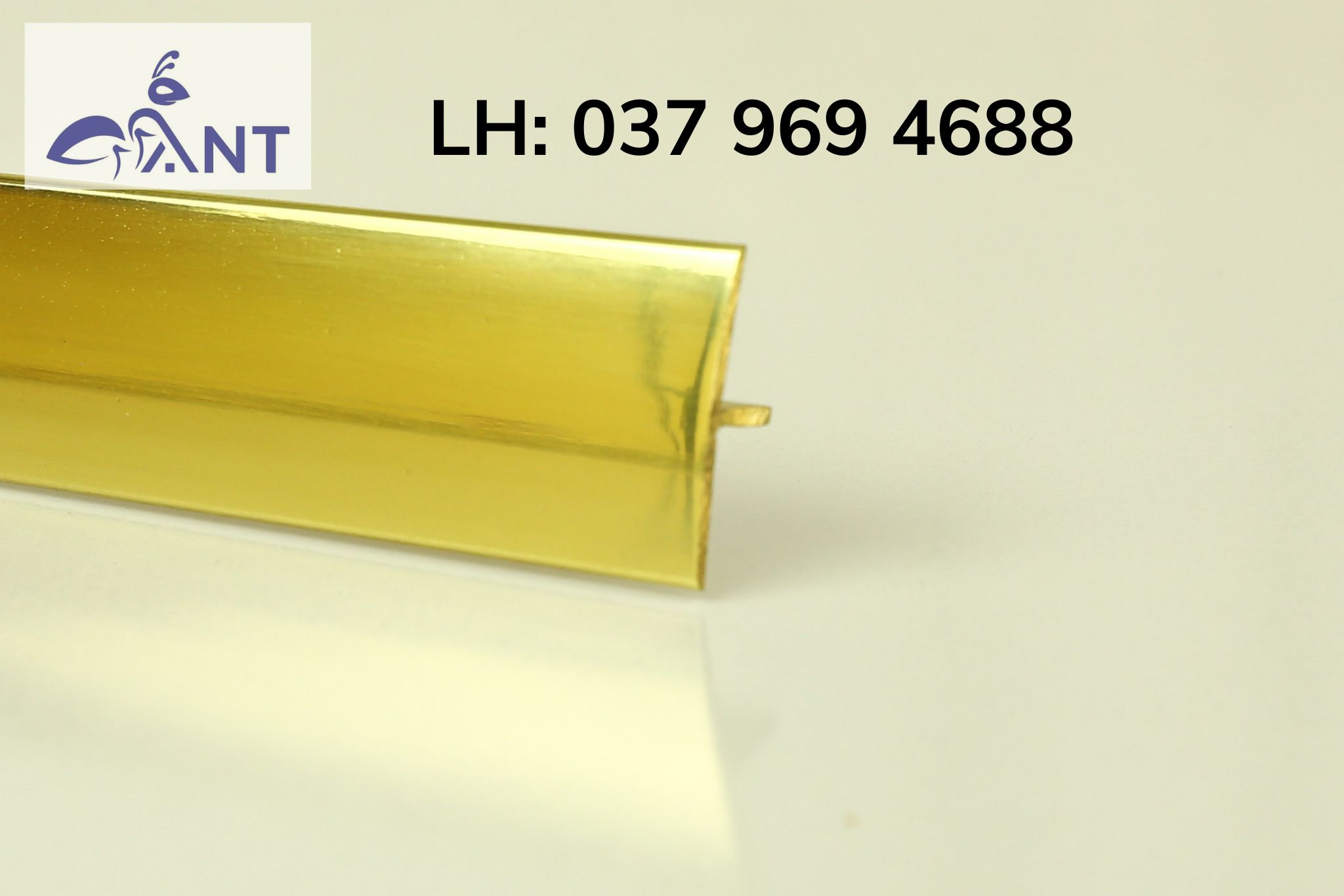 Nẹp đồng t15 mặt trơn cong, nẹp chữ t đồng, dùng trang trí nhà cửa, 1 thanh dài 4m, giá tính theo mét