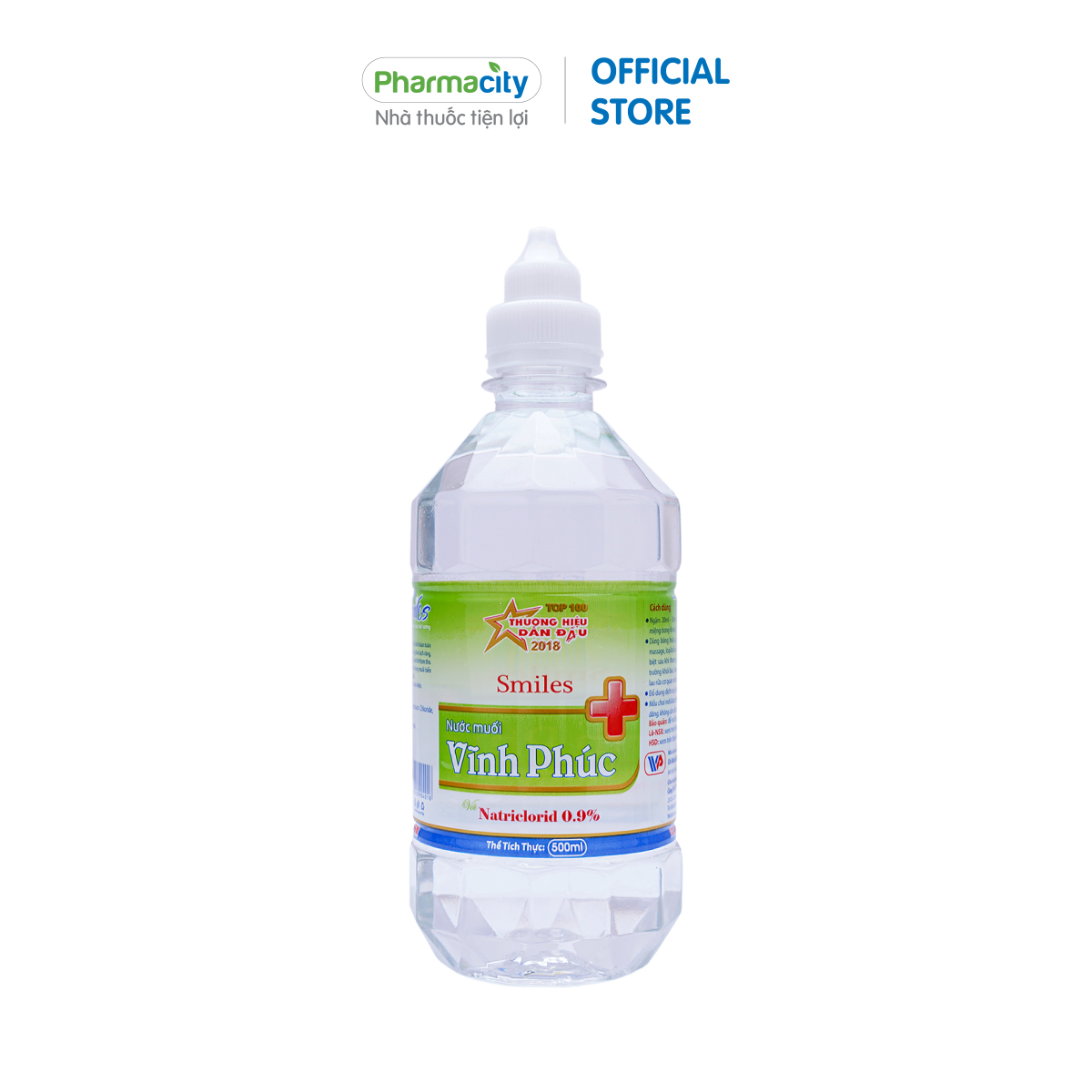 Nước muối sinh lý Vĩnh Phúc Natriclorid 0.9%