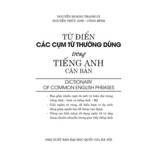 Sách - từ điển các cụm từ thường dùng trong tiếng anh căn bản