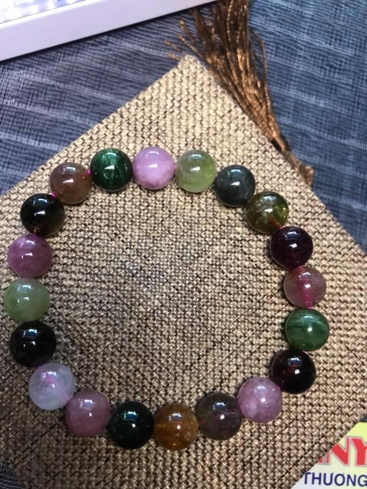 VÒNG ĐÁ TOURMALINE ĐẸP ĐẸP SIZE 10MM NỮ TẤT CẢ CÁC MỆNH