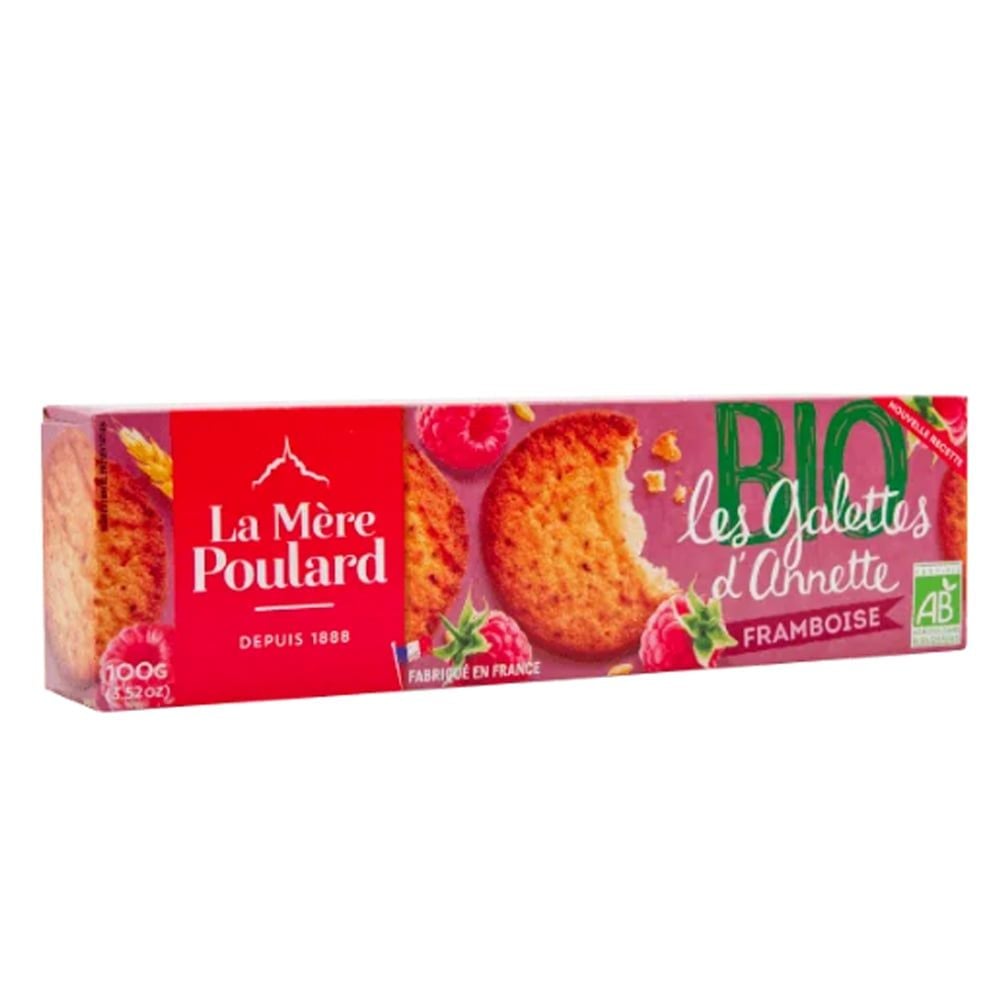 Bánh quy Annette's Galettes Organic Raspberry La Mère Poulard 100gr