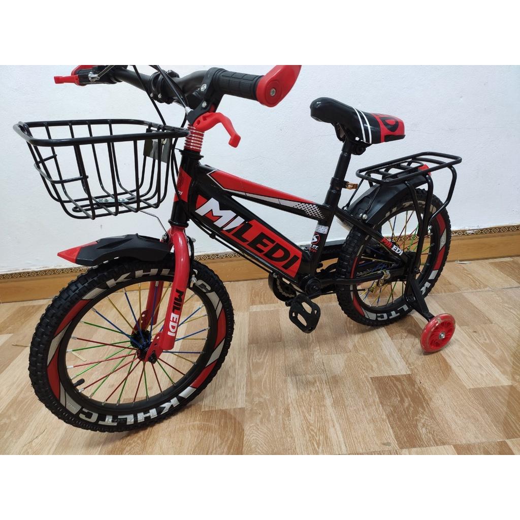 Xe đạp thể thao 4 bánh cho bé khung to lốp đặc cho bé 12/14/16 từ 2-8t