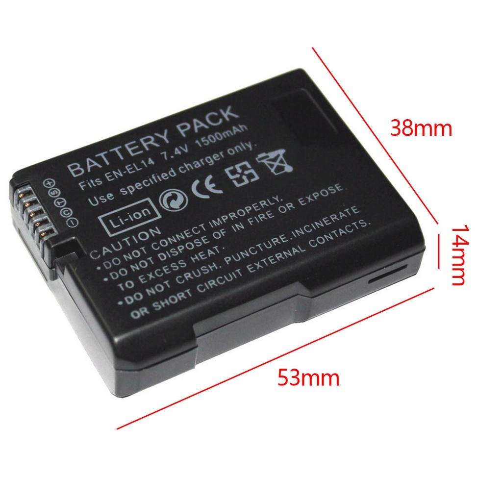 ROGTZ Pin Dành Cho Máy Ảnh Nikon EN-EL14 - Hàng Nhập Khẩu