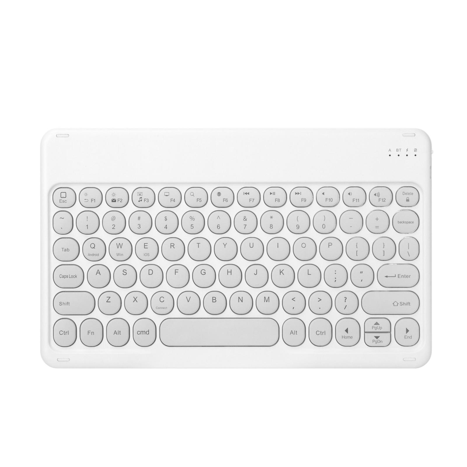 Bluetooth Keyboard Long-Lasting Battery Small Wireless Keyboard White