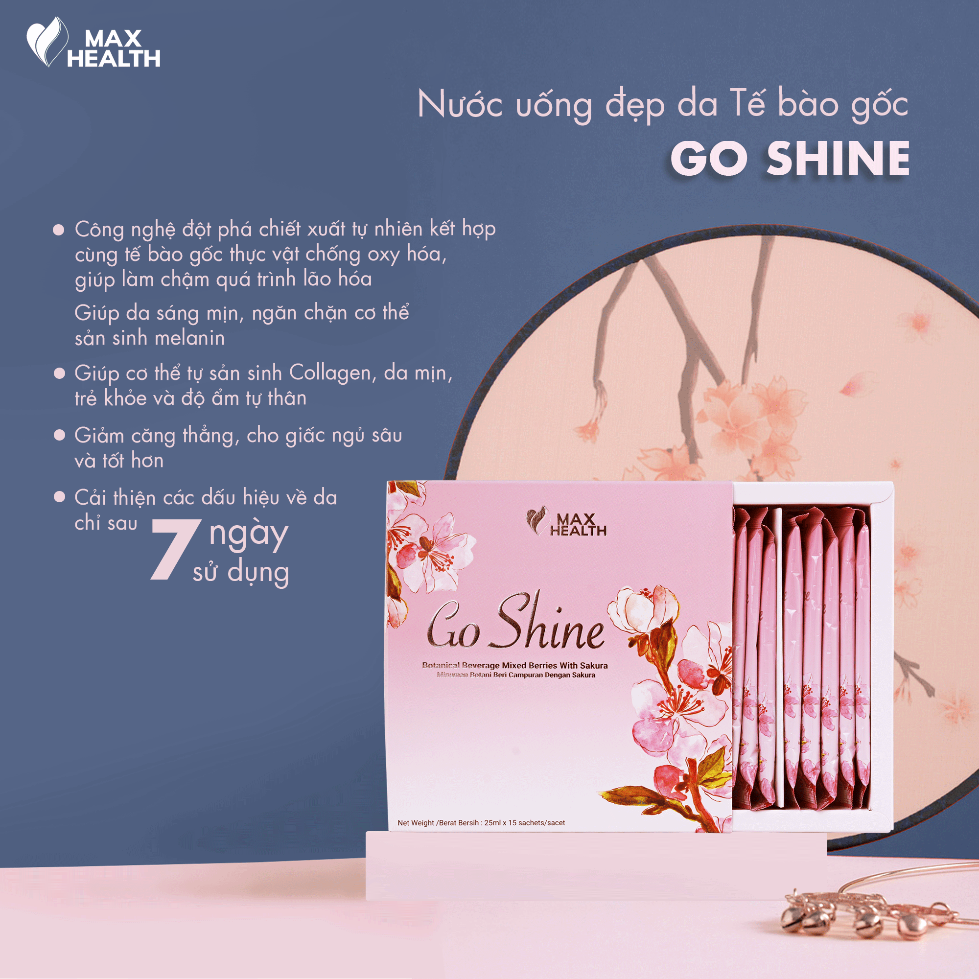 Nước Uống Đẹp Da Tế Bào Gốc Go Shine - Chính hãng Matxi Corp