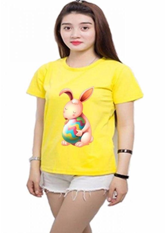 Áo Thun Nữ - Hạnh Phúc - Chú Thỏ Dễ Thương