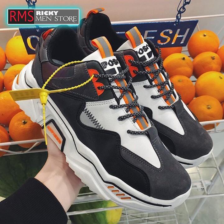 Giày sneaker nam phản quang cá tính - giày nam đế cao , năng động