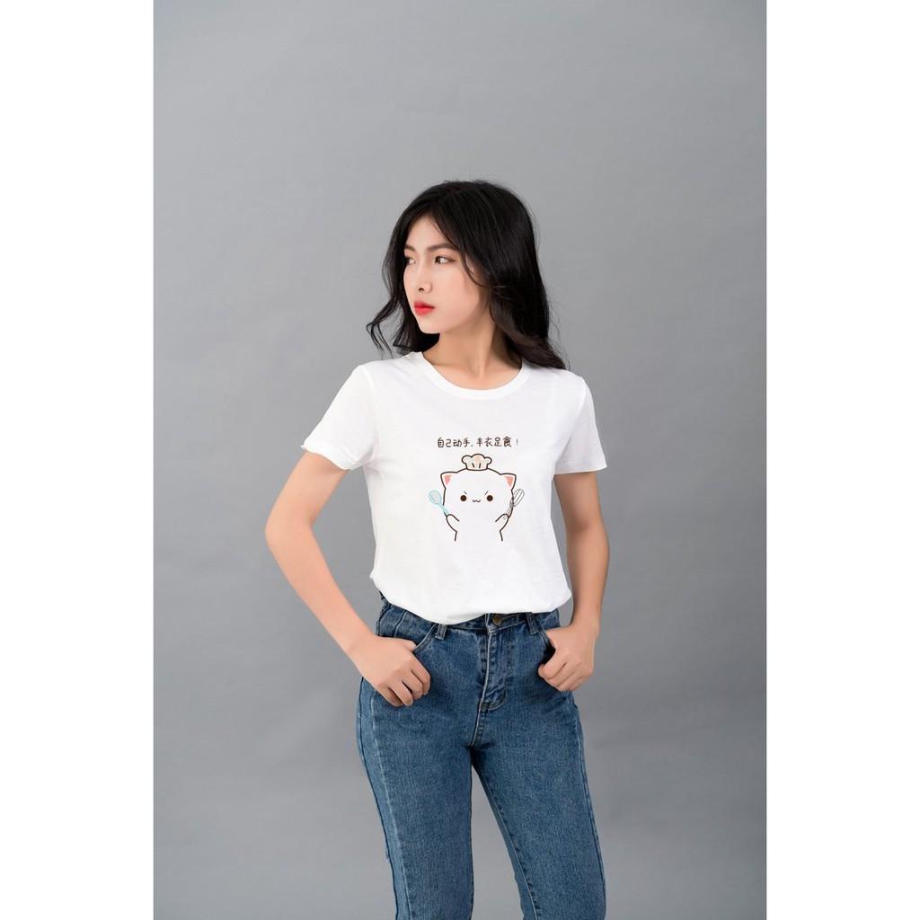 Áo thun mèo dễ thương