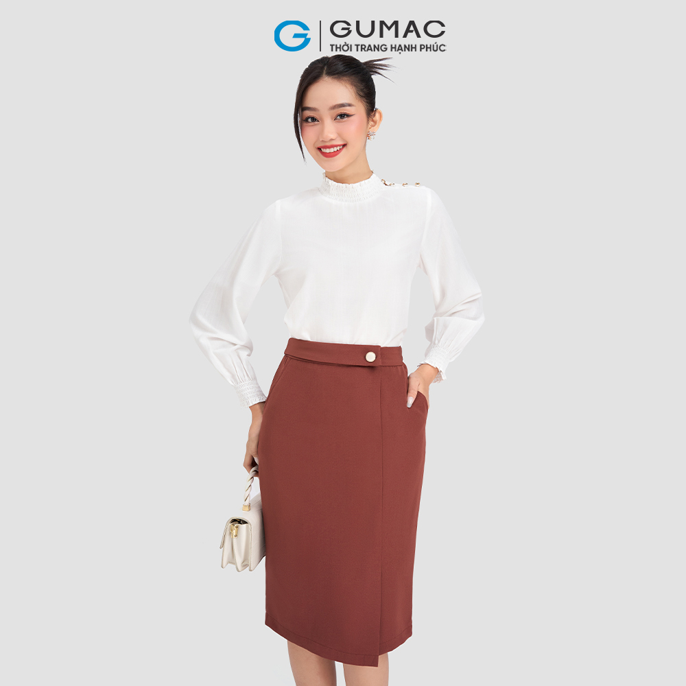 Áo kiểu cổ chạy thun thời trang GUMAC AD03012