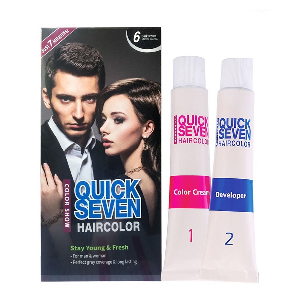 Nhuộm phủ bạc nhanh 7 phút Color Show QUICK SEVEN Hair Color (60g + 60g) Hàn Quốc