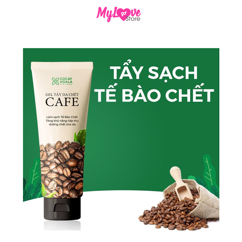 Gel Tẩy Da Chết Cafe Cocayhoala Sáng Da Sạch Mụn - Tăng Hấp Thụ Dưỡng Chất của Da 100g + Tặng Miếng Rửa Mặt Sillicon Gobo Cleansing Pad Làm Sạch Sâu - Ngừa Mụn - Không gây tổn thương da, Hộp 1 Chiếc