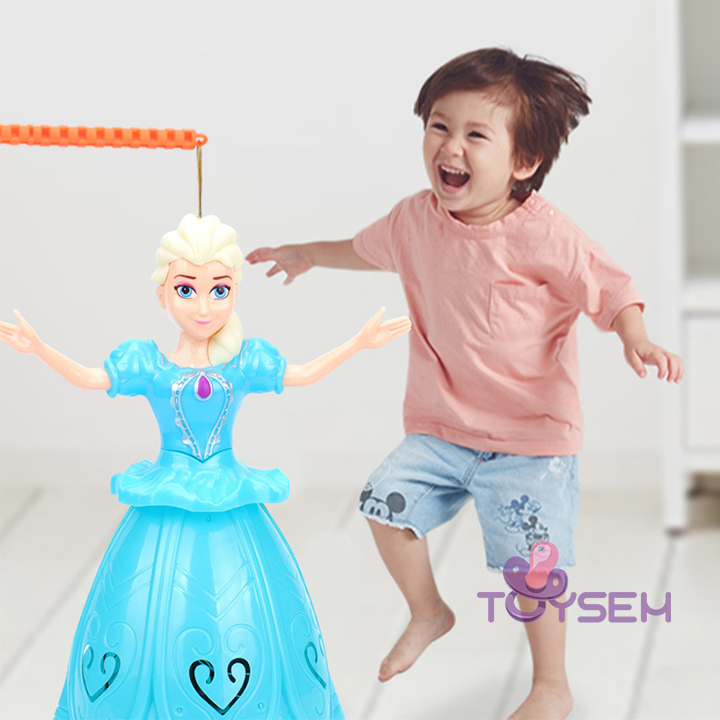 Đèn trung thu công chúa elsa có đèn và nhạc cho bé - Lồng đèn Đồ chơi trẻ em công chúa elsa biết đi