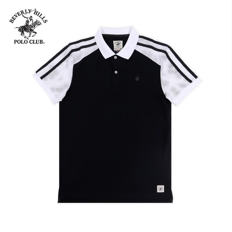 Áo polo ngắn tay Nam Beverly Hills Polo Club Regularfit 100% cotton Đen PMRSS20TL119