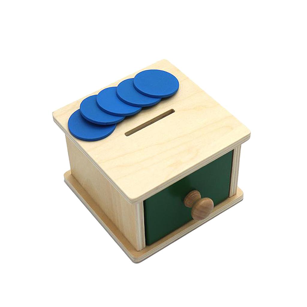 Coin Box Montessori Preschool Learning Educational Toy Creative Wooden Kids