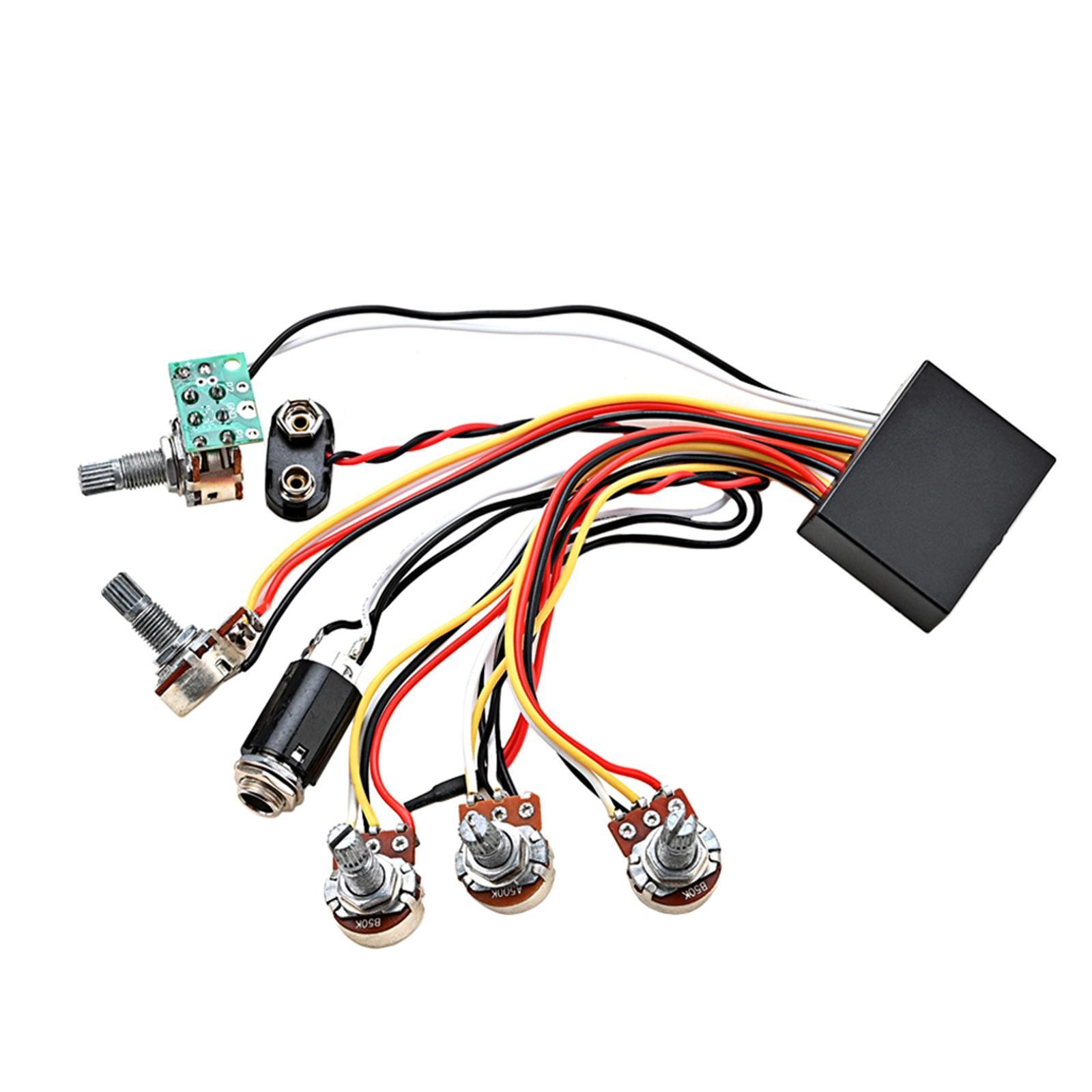 Bass EQ Band Replacement Guitar Wiring Harness Active or Passive for Electric Bass
