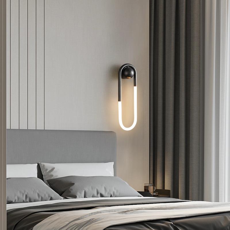 Phong cách mới nhất tối giản toàn bộ đèn tường bằng đồng thiết kế tối giản hiện đại nghiên cứu sáng tạo phòng khách phòng ngủ nền tường cầu thang đèn nghệ thuật