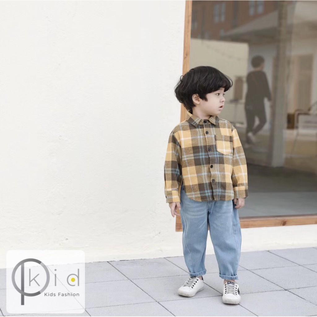 ÁO SƠ MI CARO 2 TÚI- CPKID - BAO CHẤT BÉ YÊU - THỜI TRANG TRẺ EM PHONG CÁCH HÀN QUỐC