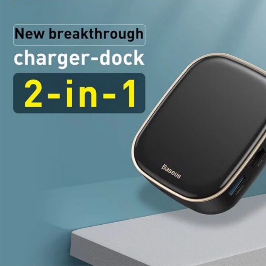 Bộ Hub mở rộng 7 in 1 tích hợp sạc 60W Baseus Type-C HUB Adapter AC Multifunctional Charger - Hàng chính hãng