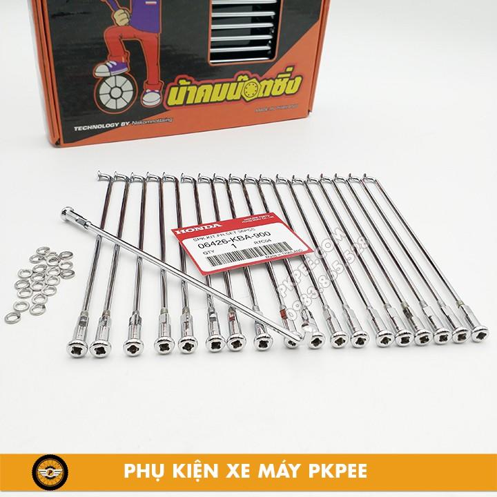 Một Bộ Căm Xe Máy 2 Bánh Trước Sau Căm Nova Siêu Sáng Chính Hãng Thái Lan