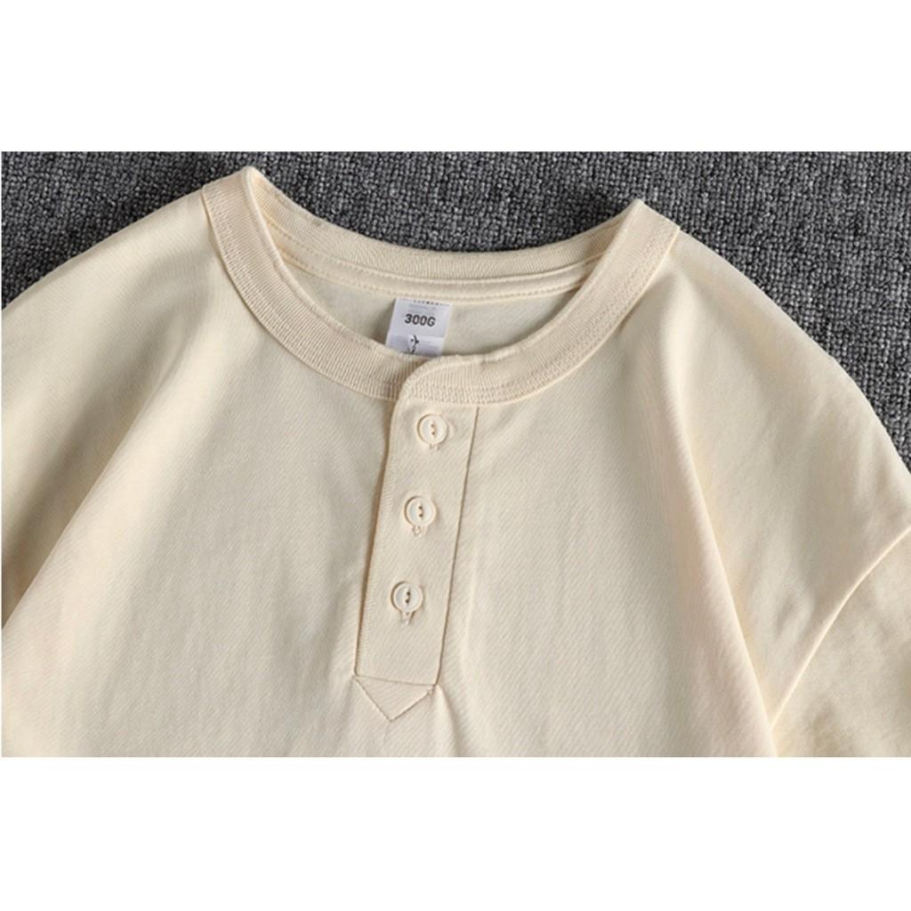 Áo thun cổ trụ 300G phong cách Retro_dã ngoại