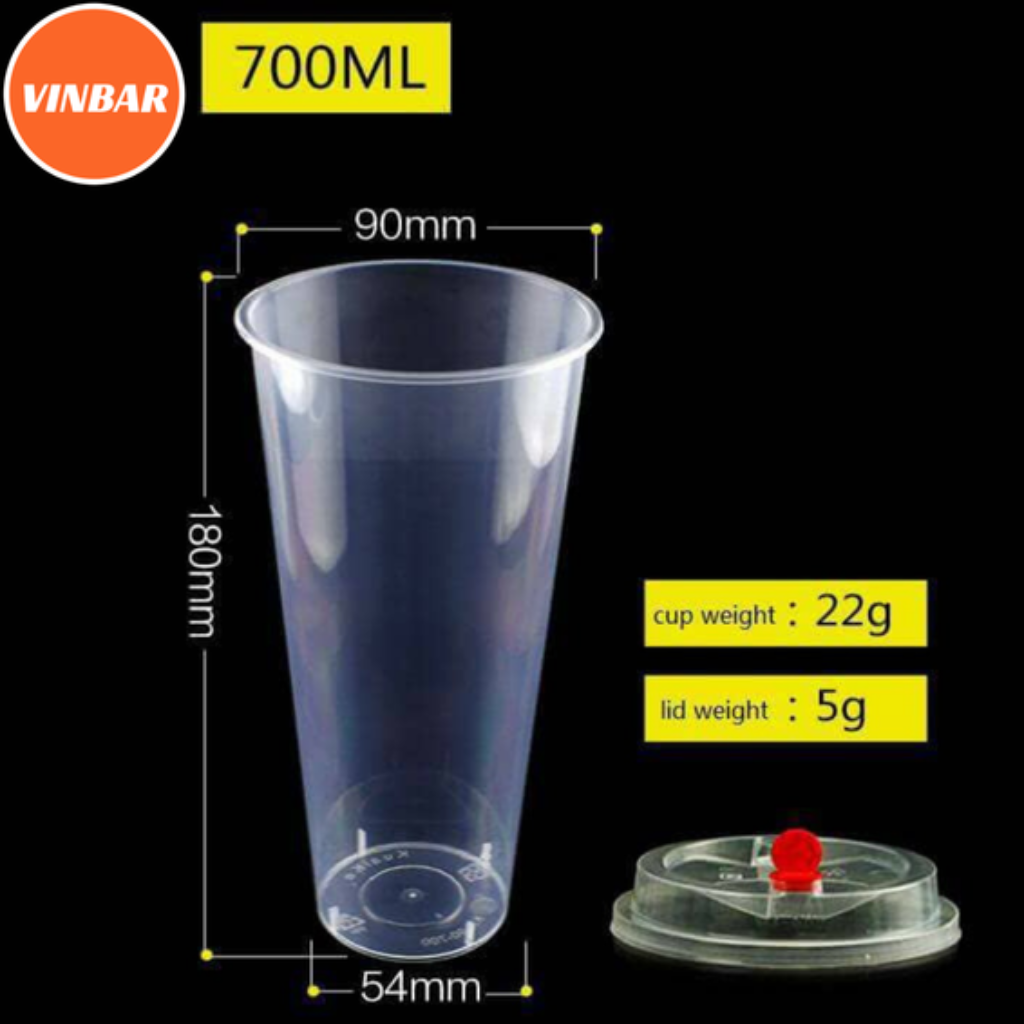 50 LY TRƠN NHỰA NẮP BẰNG NÚT TIM 500ML, 700ML (CHƯA NẮP) (500 CÁI/THÙNG)