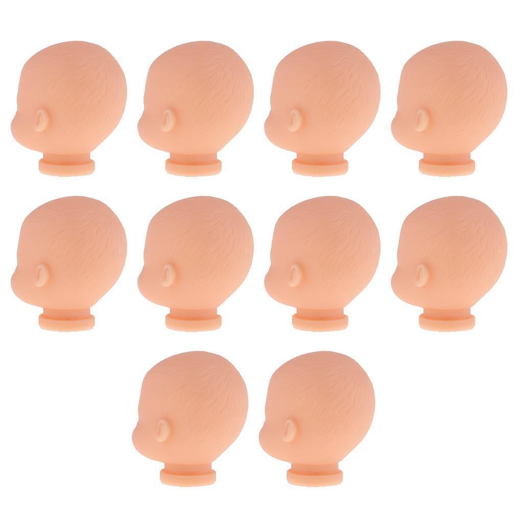 10pcs Lovely Sleeping Baby Head  For Mini Keychain Doll Making Accessory