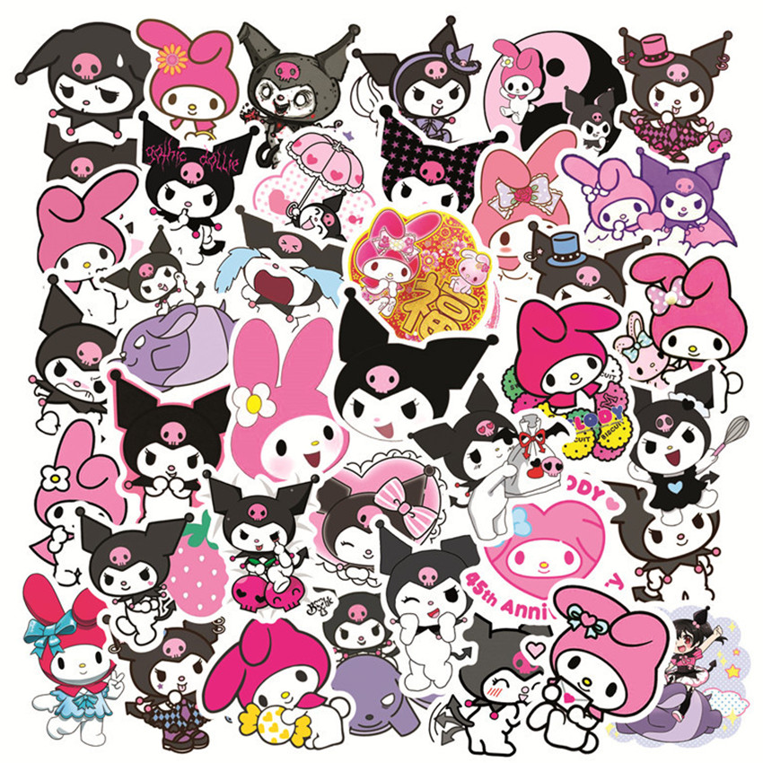 Set 30-60 kuromi and my melody Stickers