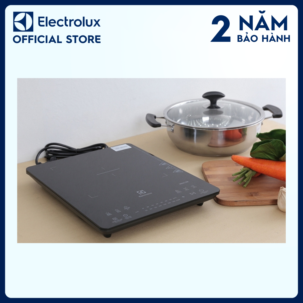 [Tặng Kèm Nồi Lẩu] Bếp nấu điện từ để bàn Electrolux 2100W 6 chương trình nấu - ETD42SKA - Bề mặt luôn nguội và điều khiển an toàn, tiết kiệm điện năng, chức năng khóa trẻ em [Hàng chính hãng]