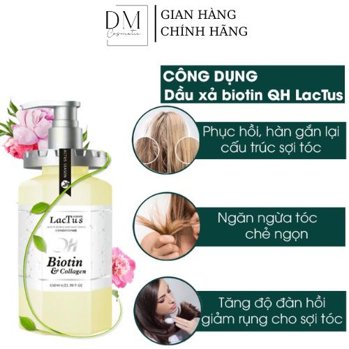 Dầu xả biotin Lactus season giảm tóc gãy rụng, giảm gàu, dầu thừa và bã nhờn 650ml