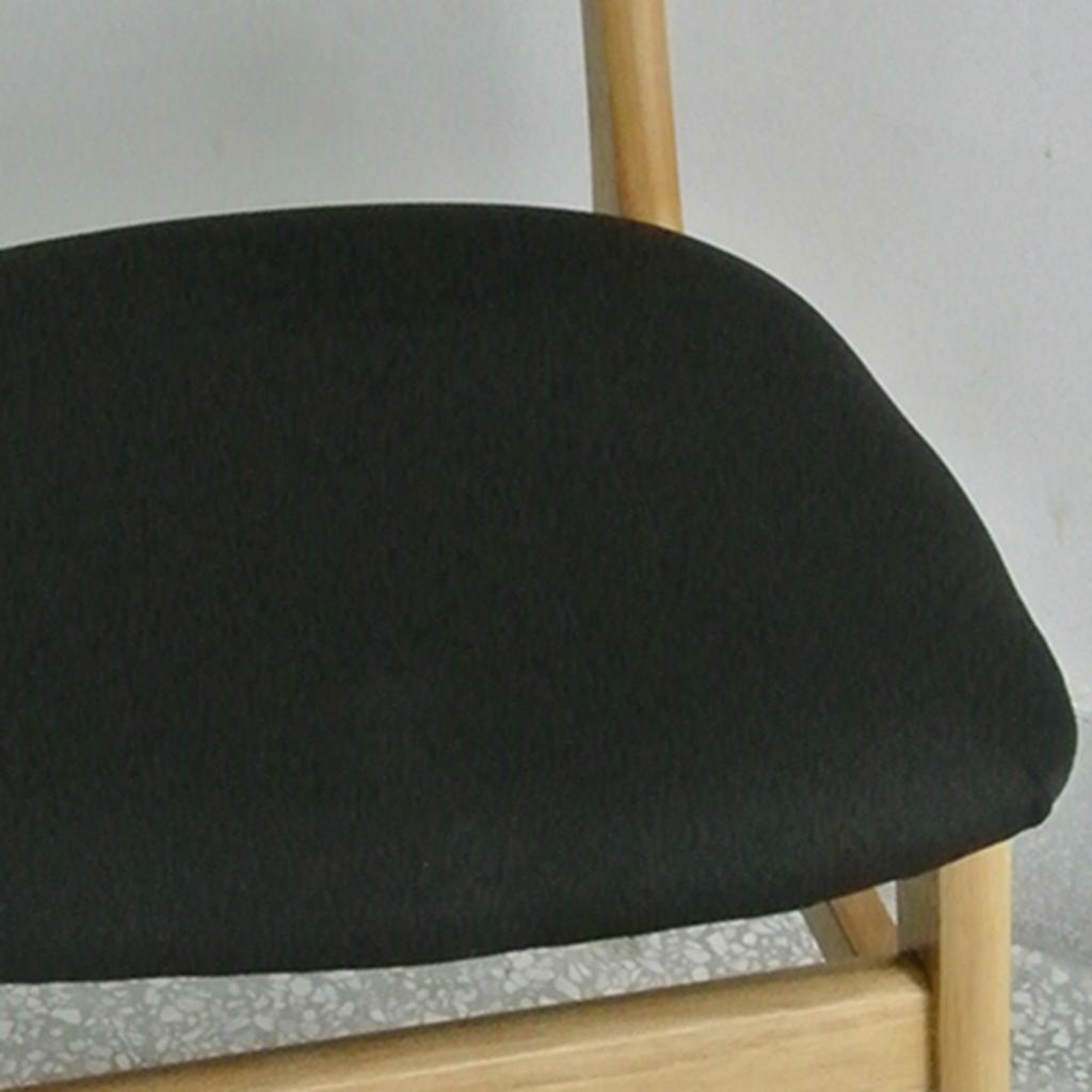 4pcs Dining Chair Seat Covers Stool Chair Cushion Cover Black