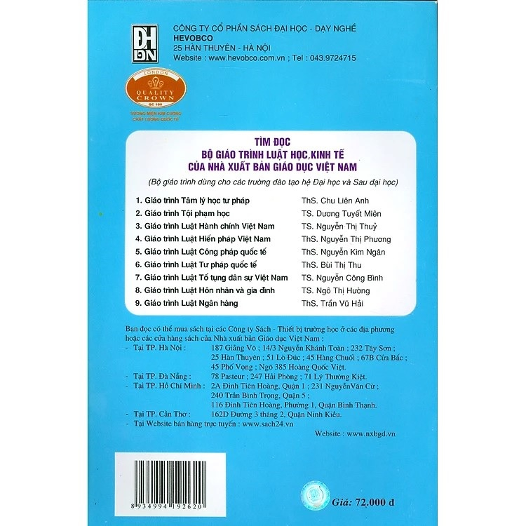 Sách - Giáo Trình Luật Hình Sự Việt Nam - Phần Các Tội Phạm