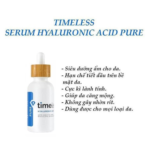 Tinh Chất Dưỡng Ẩm &amp; Cấp Nước Time less Hyaluronic Acid Pure Serum (60ml)