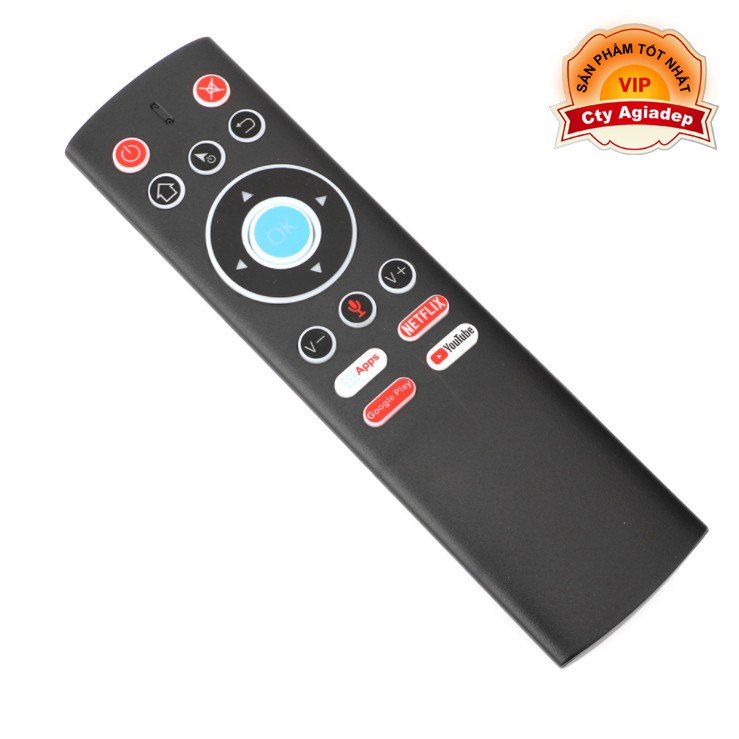 Chuột bay voice nhận dạng giọng nói Remote Tivibox SmartTV (có phím Youtube Netflix) AGD T1