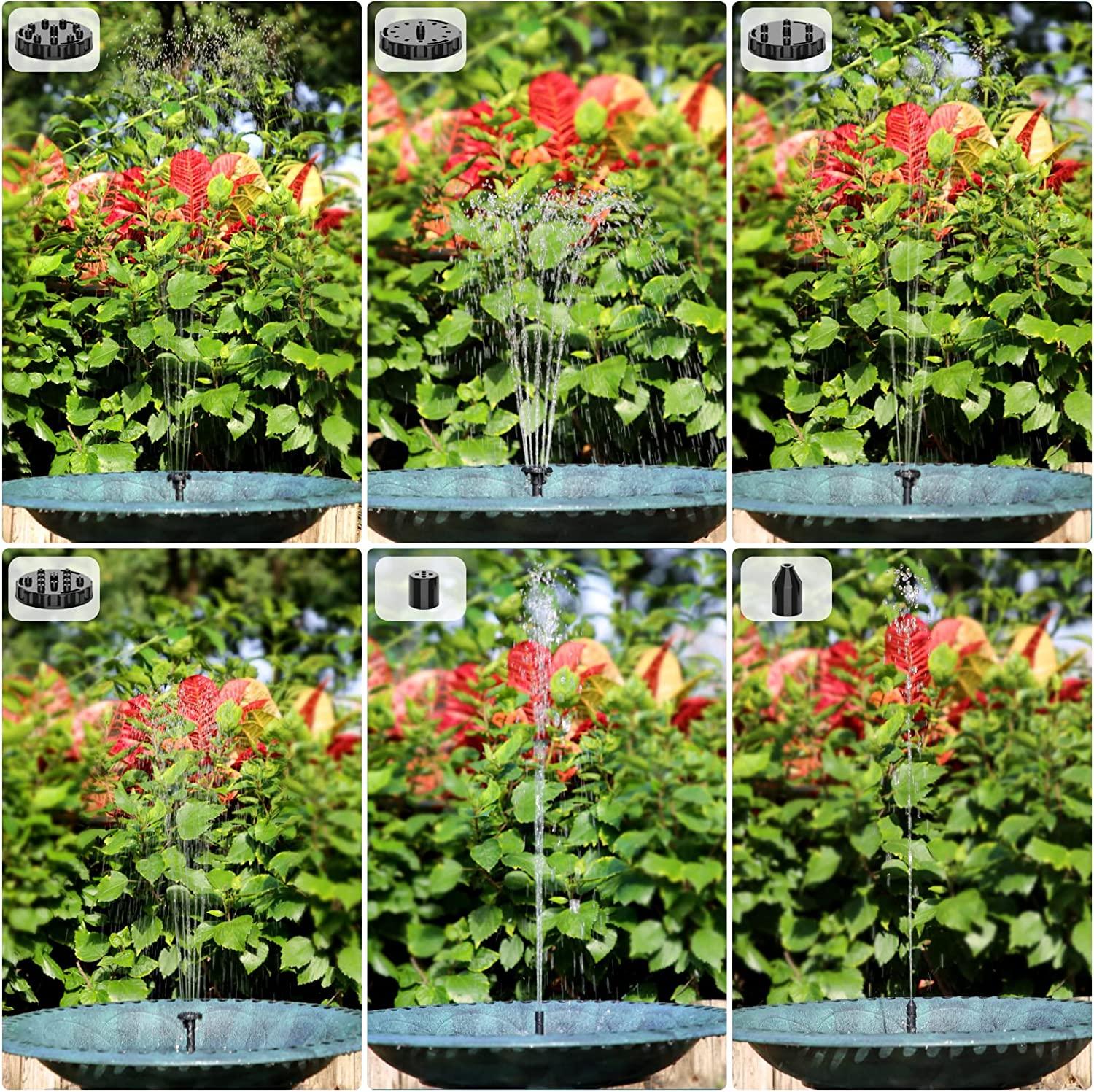 Máy bơm ao mặt trời với 6 hiệu ứng bơm nước mặt trời Bơm Floating Floating cho Pond Garden Ao hoặc Fountain Bird Bath Bể chứa